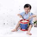 Kids 8 Inch Drum Set with Adjustable Strap and 2 Wooden Drum Sticks - Musical Instrument Gift Choice