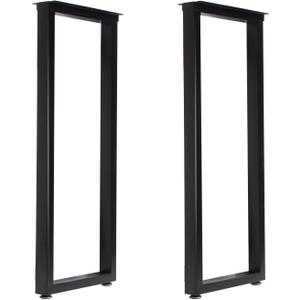 Taelakeni 36 Inch Metal Bar Table Legs, Heavy Duty Industrial Style Dinning Table Leg with Adjustment Feet Pads, Set of 2