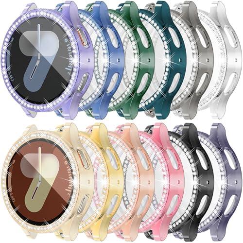 [12Pack] RICHONE Bling Case Compatible with Samsung Galaxy Watch 7 40mm Screen Protector, HD Full Protection Flexible TPU Watch Bumper Cover Anti Scratch Samsung Watch 7 Accessory (SM-L300 · 40MM)