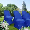 Babenest Spandex Folding Chair Covers Upgraded Universal Stretch Washable Fitted Chair Slipcovers Protector for Wedding, Holidays, Banquet, Party, Celebration (50, Royal Blue)