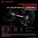 A-Premium Pair (2) Front CV Axle Shaft Assembly Compatible with Toyota Camry 2002-2009 2.4L Gas, Highlander 2001-2007 2.4L FWD, Solara 2004-2008 2.4L, Driver and Passenger Side