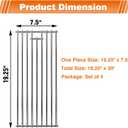 19 1/4" Stainless Steel Cooking Grid Grates Replacement Parts for 16517 Bull BBQ Angus, Brahma, Lonstar Select, Outlaw Steer Premium, Lonestar Select,19.25"x7.5",4Pack