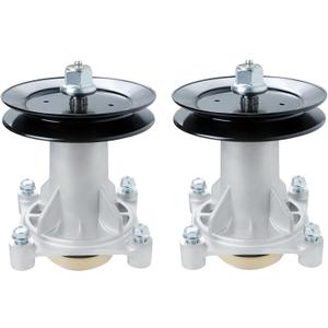 2 Pack 187292 Deck Spindle Assembly Replaces 532192870 532187292 with Pulley 195945 Fits for AYP 42", 46", 48" and 54" Decks YTH22V46 YTH18K46