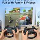 EasySMX Steering Wheels for Switch 2&1 Console JoyCons, 2 Pack Racing Wheels for Mario Kart 9/8 Deluxe, Switch 2 Steering Wheel for Joy-con 2,Joycon Remote Controller Race Accessories [2X Black]