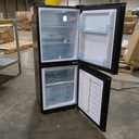 Anypro 3.2 Cu.Ft Fridge with Freezer with 2 Doors, Refrigerator with 7 Level Temperatures, LED Light, Adjustable Shelves, Food Storage Cooling Drink for Bedroom, Office, Dorm, Apartment, Black