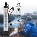Timain 2 Pack 4-Stage Filtration, High Flow Rate Water Filter Straw, Water Purifier Survival for Emergency Kits, Travel, Camping, Hiking, Fishing, Hunting
