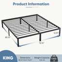 DUMOS King Bed Frames, 12 Inch Height Metal Platform Bed Frame