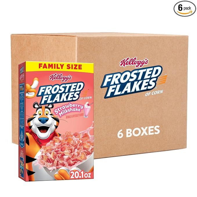 Kellogg's Frosted Flakes Strawberry Milkshake 20.01oz of 6, BBD: 06/11/2026