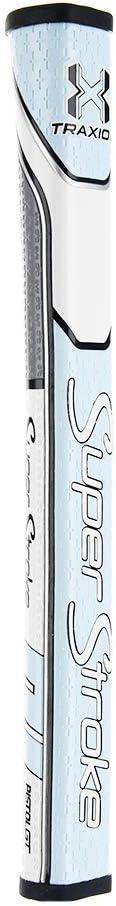 SuperStroke Traxion Pistol GT Golf Putter Grip, Advanced Surface Texture that Improves Feedback and Tackiness, Minimize Grip Pressure with a Unique Parallel Design, Multi Color (Tiff/Gray/White), Size: Pistol GT 1.0