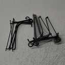 Iron Display Stand 10 Packs, 10 Inches Plate Picture Photo Stand for Display, Black Foldable Easel Holder for Photo Frame, Artwork, Collection, Decorative Plate, Book, Office