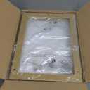 Vanity Stool, Vanity Chair Stools for Makeup Room, Faux Leather Small Makeup Bench, Modern Gold Metal Legs Ottoman Foot Rest for Bedroom Living Room, White & Gold