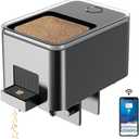 WiFi Automatic Fish Feeder for Aquarium, Food Dispenser for Fish Tank with App Control, USB Powered, Suitable for Small Fish Tank Pelleted Food, Black