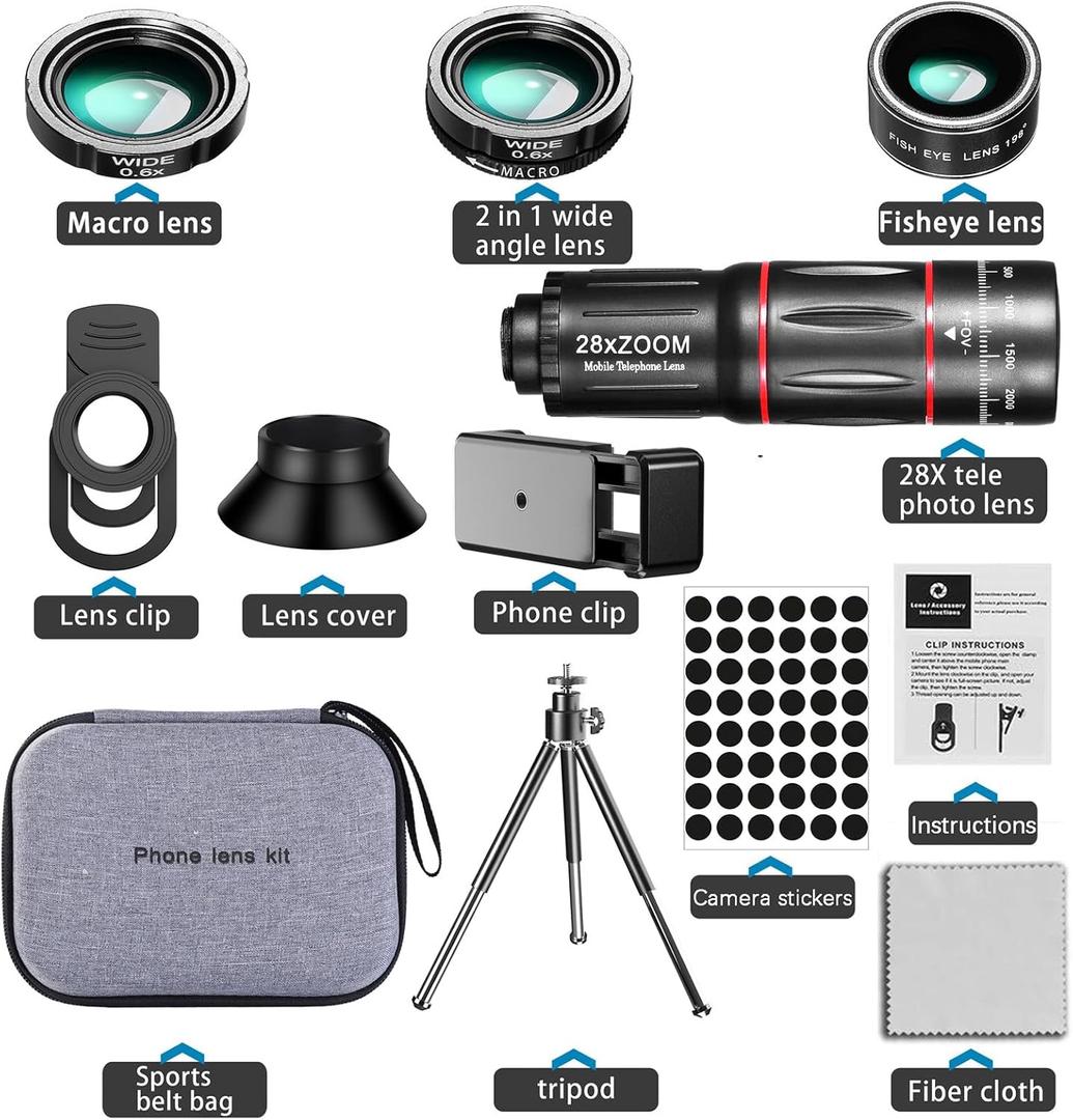 Phone Camera Lens Kit Upgraded