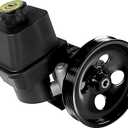 Power Steering Pump with Pulley & Reservoir fit for 2002-2009 Trailblazer EXT Envoy XUV 2004-2007 Rainier 2002-2004 Bravada 2007-2008 Ascender 2006-2009 9-7x 20-65990