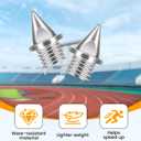 1/4 Inch Track Spikes,130pcs Stainless Steel Pyramid Shoe Spikes with Spike Wrench for Track and Cross Country,Replacement Spikes for Sprint Sports Short Running Shoes (Silver)