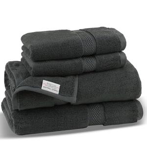 Simply Smyrna 100% Turkish Cotton Zero Twist High Absorbent Super Soft Turkish Bath Towels -Charcoal Grey (Anthracite) - 4pcs Towel Set