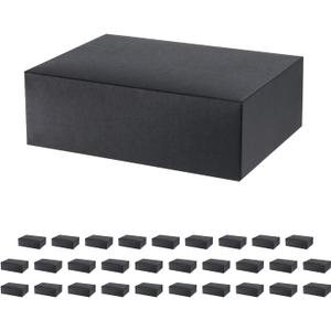 JINMING 30 Gift Boxes 7.5x5.5x2.5 Inches, Matte Black Gift Boxes Bulks for Mother's Day, Father's Day, Party, Birthday, Groomsmen Proposal Boxes for Light Gifts