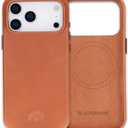 BLACKBROOK Leather Case for iPhone 17 Pro Max Arden Handcrafted Slim Snap-On Cover, Full Grain Leather, MagSafe Compatible, Camera & Screen Protection, Elegant Gift Box Tan