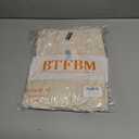 BTFBM Casual Fall Tops for Women 2025 Long Sleeves Solid Shirts Crew Neck Loose Fit Work T Shirt (Beige, XXL)