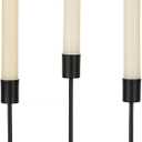 Sziqiqi Modern Candlestick Candle Holders - Matte Black Candelabra for Halloween Tabletop Taper Candlesticks Decor for Home Decorative Candle Stick Holder for Thanksgiving Formal Events Dining Room (1 Pc)