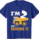 Kids Two 2yr 2th Birthday Construction Boy 2 Years Old T-Shirt, 3T