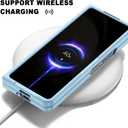 for Samsung Galaxy Z Fold 4 Case with S Pen Skin Friendly Z Fold 4 Phone Case with Pen Holder Folding Shockproof Full Protective PC Wireless Charging Case for Galaxy Z Fold 4 - DarkGreen