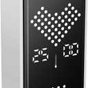 Digital Hourglass Timer, Rechargeable Magnetic Visual Timer with Large LED Display, Adjustable Volume for Classroom, Cooking, Fitness, Baking, Kids Learning & Teaching (White)