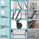 Upgraded Shopping Cart for Groceries,330LBS Jumbo Grocery Cart with Waterproof Liner, 360 Rolling Swivel Wheels and Double Basket, Heavy Duty Folding Shopping Carts for Laundry Transport