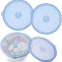 Silicone Lids for Corelle Vitrelle, 4 Pack Corelle Bowl Lids for 28oz Soup Bowls Corelle Vitrelle 428-PC, Freezer Microwave Dishwasher Safe