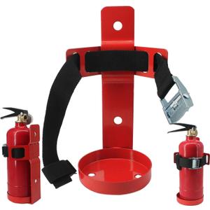 Fire Extinguisher Mount, Wall Hanging Bracket, Fire Extinguisher Holder for Home, Car, RV, Truck, Mini Fire Extinguishers (2.5LB red 1Pcs)