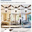 LEDIARY 60 Inch Flush Mount Ceiling Fans with Lights, Remote & APP Control | 3CCT,Stepless Dimmable,Memory Function,Timer,6-speed,Reversible Blade, Quiet DC Motor, Damp-Rated, Living Room, Covered Patio