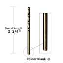 M35 5% Cobalt Jobber Drill Bits Set for Stainless Steel and Hard Metal, Steel (3/32 Inch, Pack of 10)