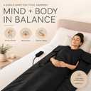 Infrared Sauna Blanket –Low EMF Safe with Support Pillow,Size 6 ft x 2.6 ft,Durable PU Leather Cover Detox & Relaxation at Home Adjustable Timer,5 Pcs Detox Bags,Gifts for Family, Full Body