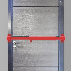 Steel Door Security Lock Bar/Door Barricade Security Bar Adjustable for Exterior Doors Universal Theft Protection Heavy Duty Door Brace to Secure Your Office & Warehouse Doors