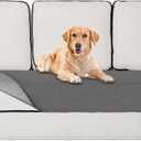 Easy-Going Waterproof Dog Bed Cover Reversible Leak Proof Pet Blanket Replacement Mat for Furniture Washable Couch Cover Sofa Cover for Dogs Cat(30x70 Inch, Gray/Light Gray)
