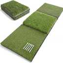 Golf Mat Folding 3 in 1 Turf Victorem - 17x39 Inch With Golf Towel Included