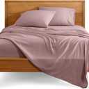 Bare Home Queen Sheet Set - Luxury 1800 Ultra-Soft Microfiber Bed Sheets - Double Brushed - Deep Pockets - Easy Fit - 4 Piece Set - Bedding Sheets & Pillowcases (Queen, Mauve)