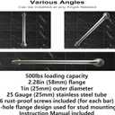 Brushed Nickel Grab Bar 12 Inch, 2 Pack Safety Bathroom Grab Bars, Stainless Steel Shower Grab Bar, Balanced Support Bar, Toilet Assist Handle for Handicap Elderly Senior (1" Diameter)