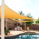 Big 20'x20'x20' Oversized Triangle Garden Patio Sun Sail Shade 20 ft, Color Desert Sand
