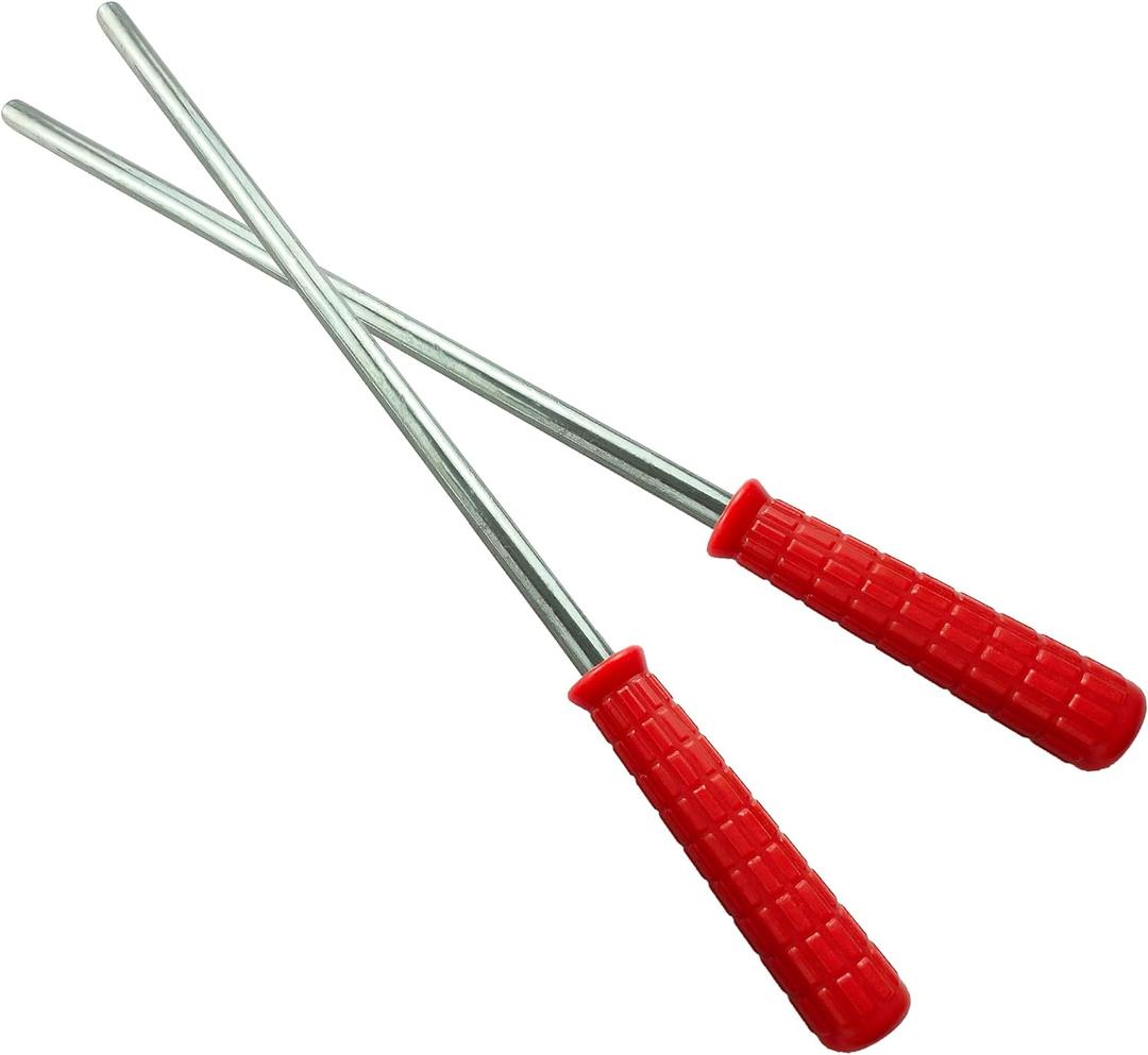 2 Pack Winding Bars For Torsion Spring Garage Door. Winding Bars Made Of Premium Steel Bar. Winding Rods With Upgraded Rubber Handle. Used For Garage Door Torsion Spring Adjusting & Replacing.