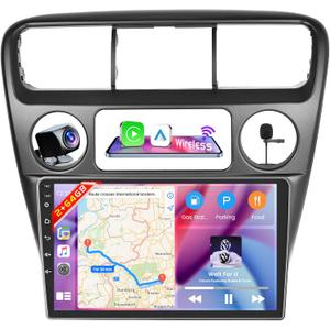 [2G+64G] Android 13 Car Radio for Honda Accord 6 19982003 with Wireless Carplay Android Auto, 9" Touch Screen Car Stereo Support GPS Navigation/WiFi/Bluetooth/Voice Control/SWC/Backup Camera