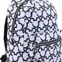 Disney Minnie Mouse Backpack for Women and Teens | Womens Mickey Mouse Double Strap Shoulder Bag (White Mickey)
