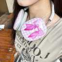 Pink Bow Case Compatible with Apple AirPods Max, Soft TPU Protective Cover, Cute Shockproof Anti-Scratch Case for Women