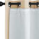 NICETOWN Blackout Draperies Window Curtain Liners - Cafe Curtains, Thermal Insulated Rod Pocket Blackout Curtain Liners for 54 inch Curtain (2 Pieces with Hooks, Each 34" x 50", Greyish White)