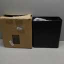 mDesign Decorative Trash Can, 12" x 6.25" x 13", Black Steel, 10 Liter/2.6 Gallon Capacity