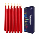 12 Pack-10 Inch White Unscented Dripless Taper Candles Long Burning -Smokeless Candle for Dinner Table, Advent, Christmas, Thanksgiving, Vigil, Wedding,( Red)