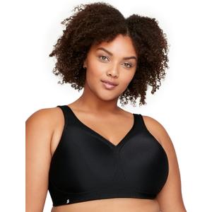 Glamorise Women's Plus Size MagicLift Seamless Sports Bra Wirefree 1006 (48B, Black) Glamorise Women's Plus Size MagicLift Seamless Sports Bra Wirefree 1006 (48B, Black)