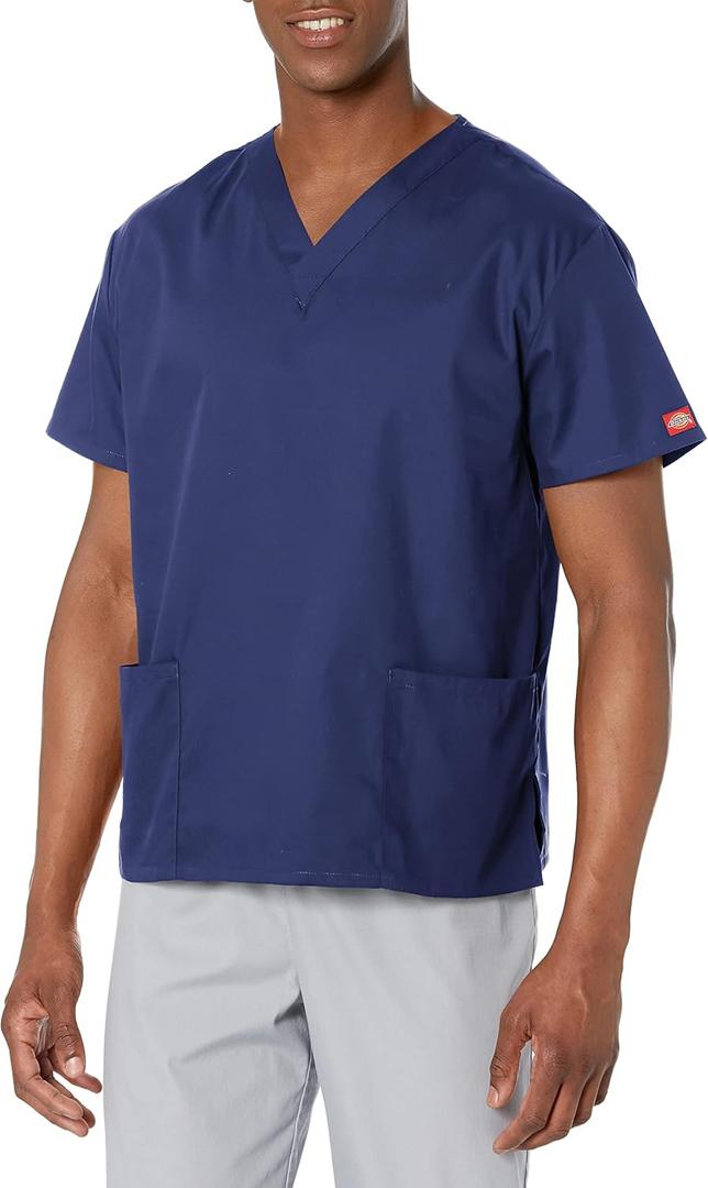 Dickies Women's EDS Signature Scrubs 86706 Missy Fit V-Neck Top, Navy, Large Dickies Women's EDS Signature Scrubs 86706 Missy Fit V-Neck Top, Navy, Large
