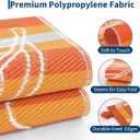Garvee 5x8 Outdoor Waterproof Rug, Floral Outdoor Area RugReversible Plastic Straw Patio Rug, Portable Camping Mat for RV, Picnic, Beach, Balcony, Garden & Camping Orange