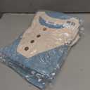 3 x Womens Tops Summer Sweaters Short Sleeve Patchwork V Neck Henley Shirts 2026 Dressy Casual Business Tunic Blouses